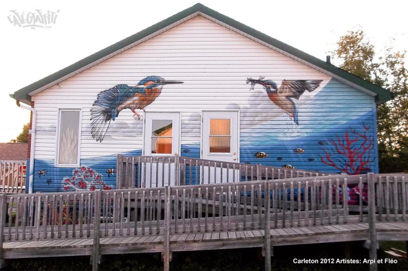 Murale en Gaspésie, le street art voyage